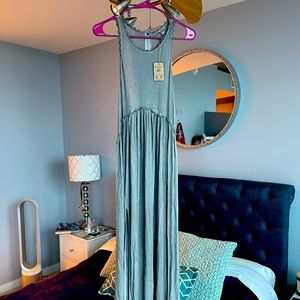 POL Maxi Racer Back Dress (New w/ Tags) - Silver M